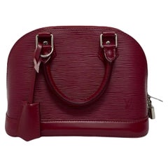 Louis Vuitton Red Leather Epi Alma BB Bag
