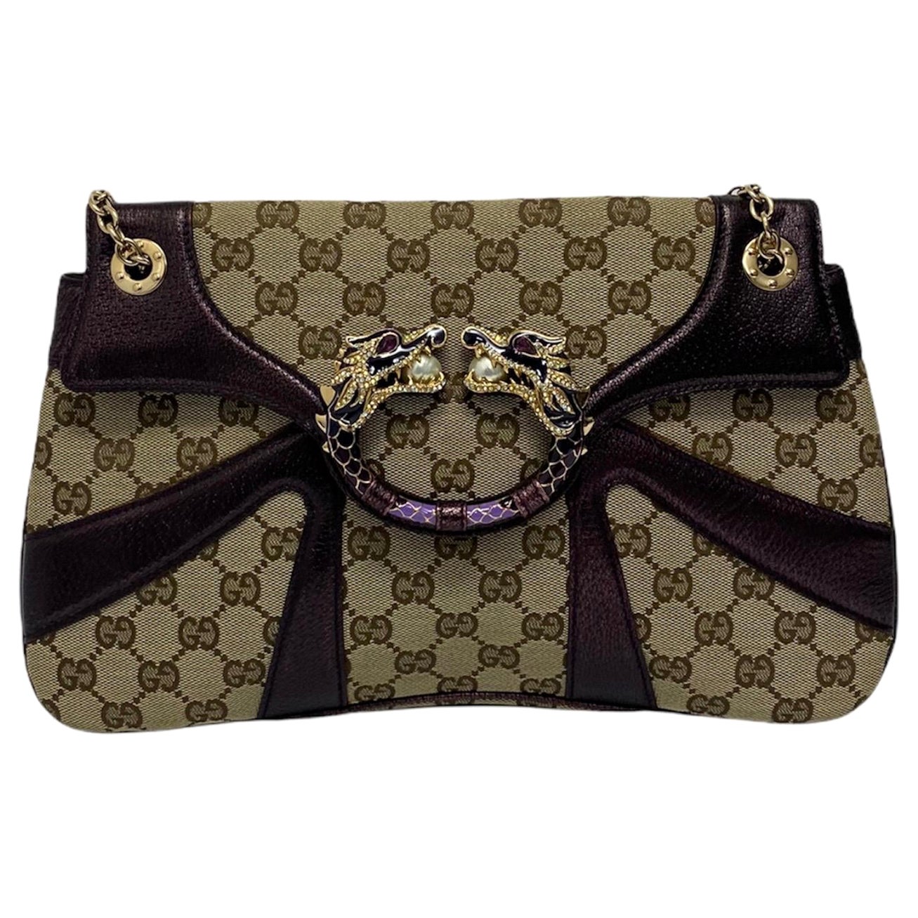 Gucci Beige Canvas and Purple Leather jewel Bags For Sale at 1stDibs | gucci  jewel bag, gucci beige purse, gucci mykonos bag