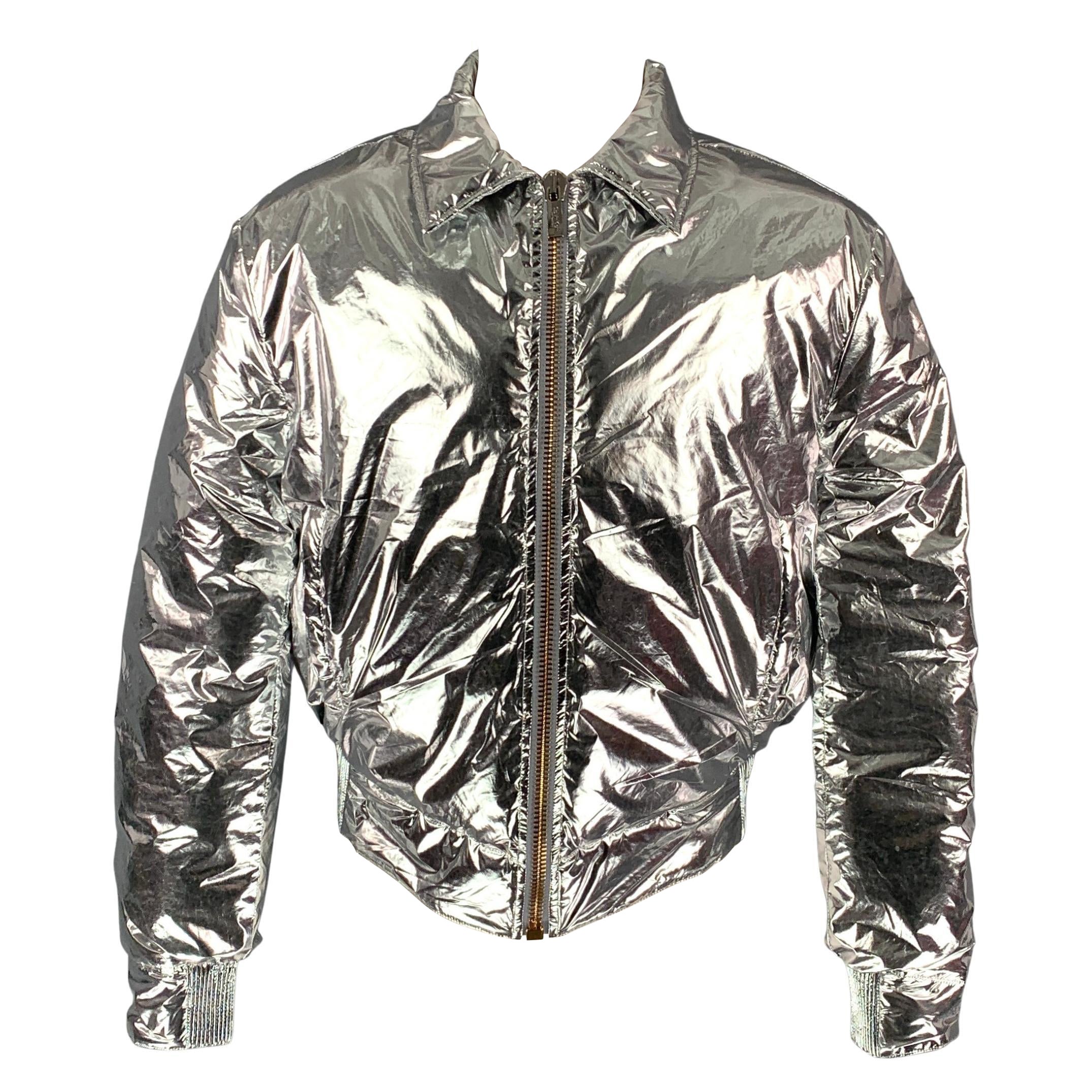 Silver and Metallic Polyester Jacket 