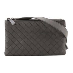 Bottega Veneta Triple Zip Messenger Intrecciato Nappa Small