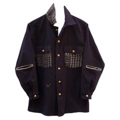 Embellished Black Military Jacket  French Gold Lurex Tweed J Dauphin