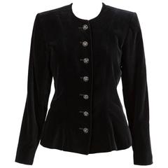 Gorgeous Saint Laurent Black Velvet Jacket