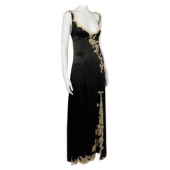 Lolita Lempicka Runway Lace-Trimmed Open-Back Slip Dress Gown:: automne-hiver 1998