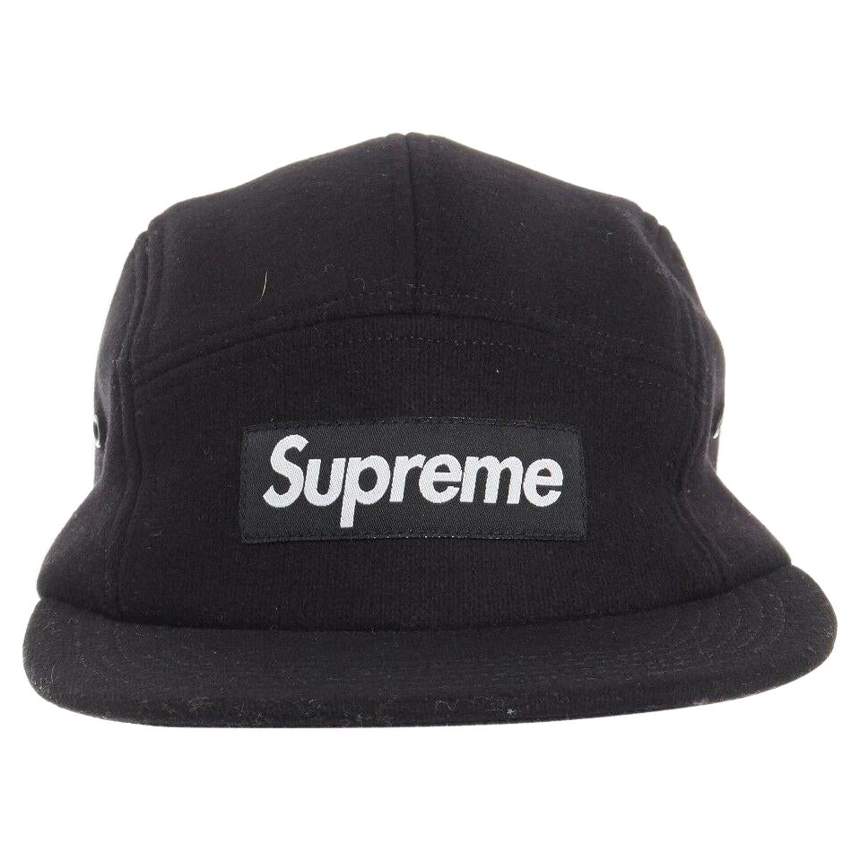 SUPREME box logo black wool short beak elasticated back cap hat M L at  1stDibs | black supreme hat, cap with short beak, supreme hat black