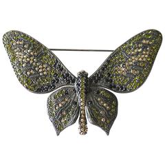 VALENTINO GARAVANI Swarovski crystal butterfly brooch