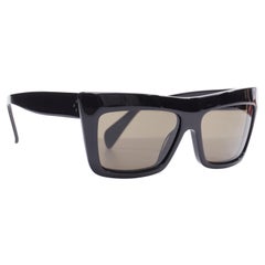 CELINE PHOEBE PHILO black angular thick frame grey lens sunglasses