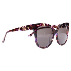 GENTLE MONSTER La Rouge purple tortoise resin black lens cat eye sunglasses