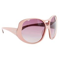 MIU MIU pink plastic oversized butterfly frame purple gradient lens sunglasses