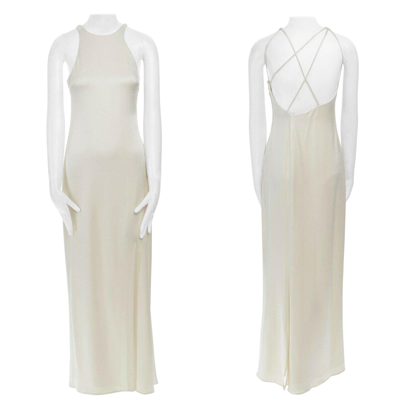 HALSTON HERITAGE cream beige cross 