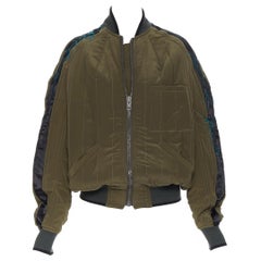 new HAIDER ACKERMANN Thorn embroidered sleeve Perth padded bomber jacket XS