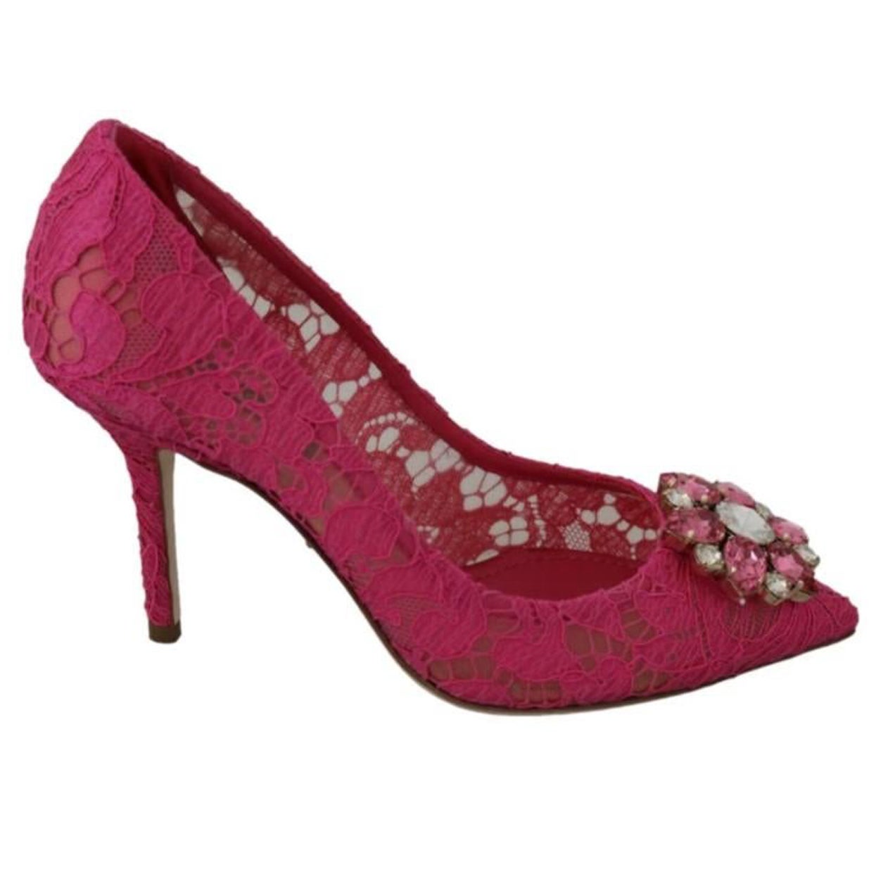 Dolce & Gabbana Mint Green Floral Studs Heels Sandals Shoes main image 1
