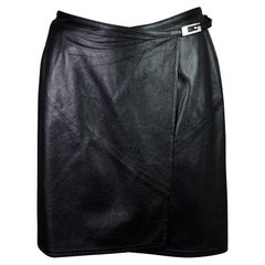Gucci by Tom Ford Fall 1997 Leather Wrap-up Skirt