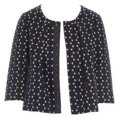 LIMI FEI YOHJI YAMAMOTO black polka dot print cotton nylon cropped jacket S