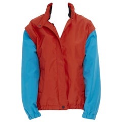 AU JOUR LE JOUR red blue sleeve skier lined water repellent shell jacket M