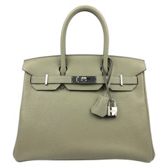 Hermes Birkin 30 Sauge Sage Gray Grau Palladium Hardware 2018