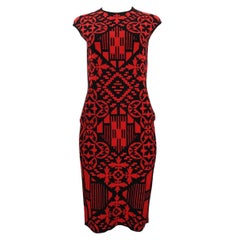 ALEXANDER McQueen RED and BLACK DRESS size M