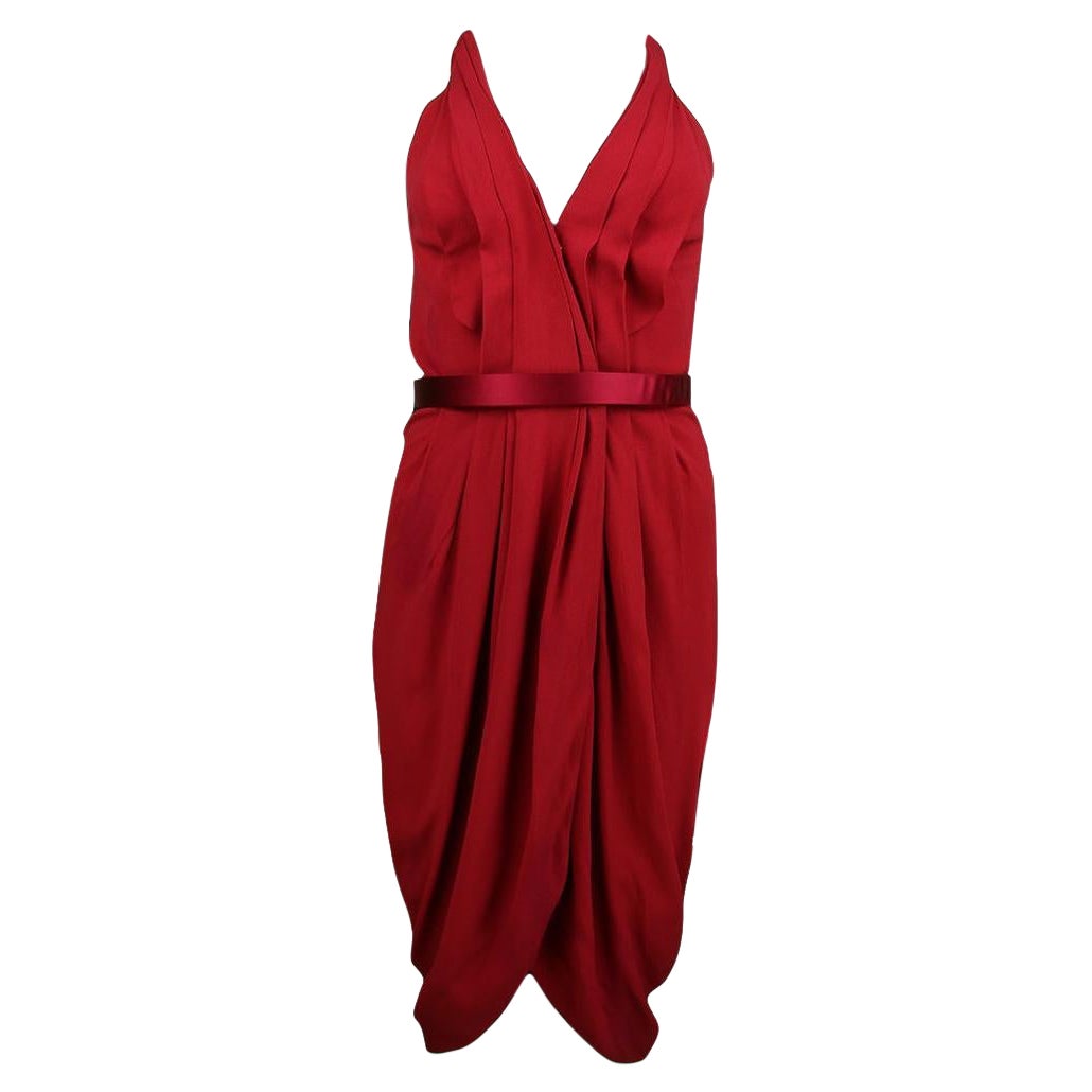 ALEXANDER McQueen RED HALTER DRESS 38 - 2/4