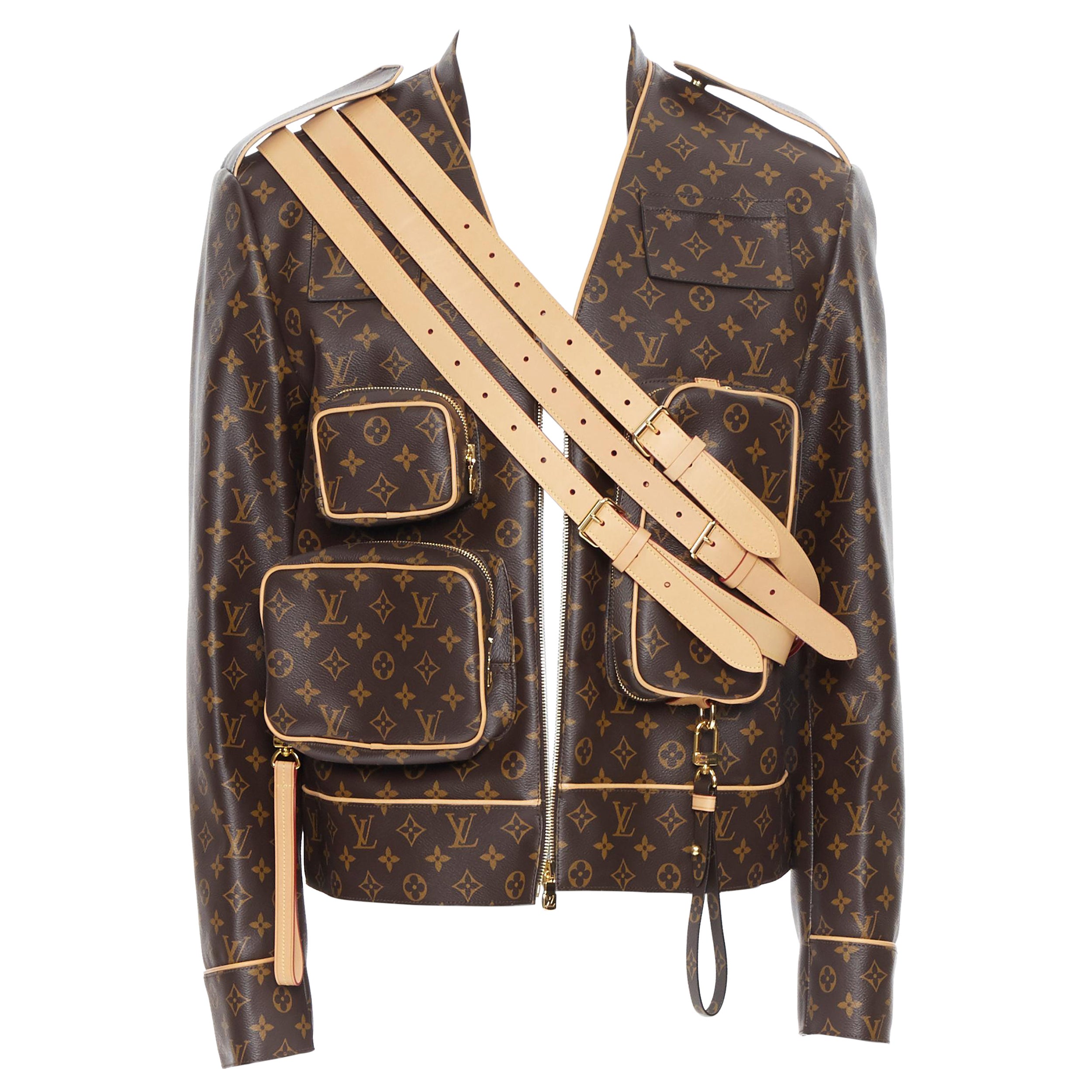 Louis Vuitton Mahina Monogram Shearling Kimono Jacket Beige. Size 34