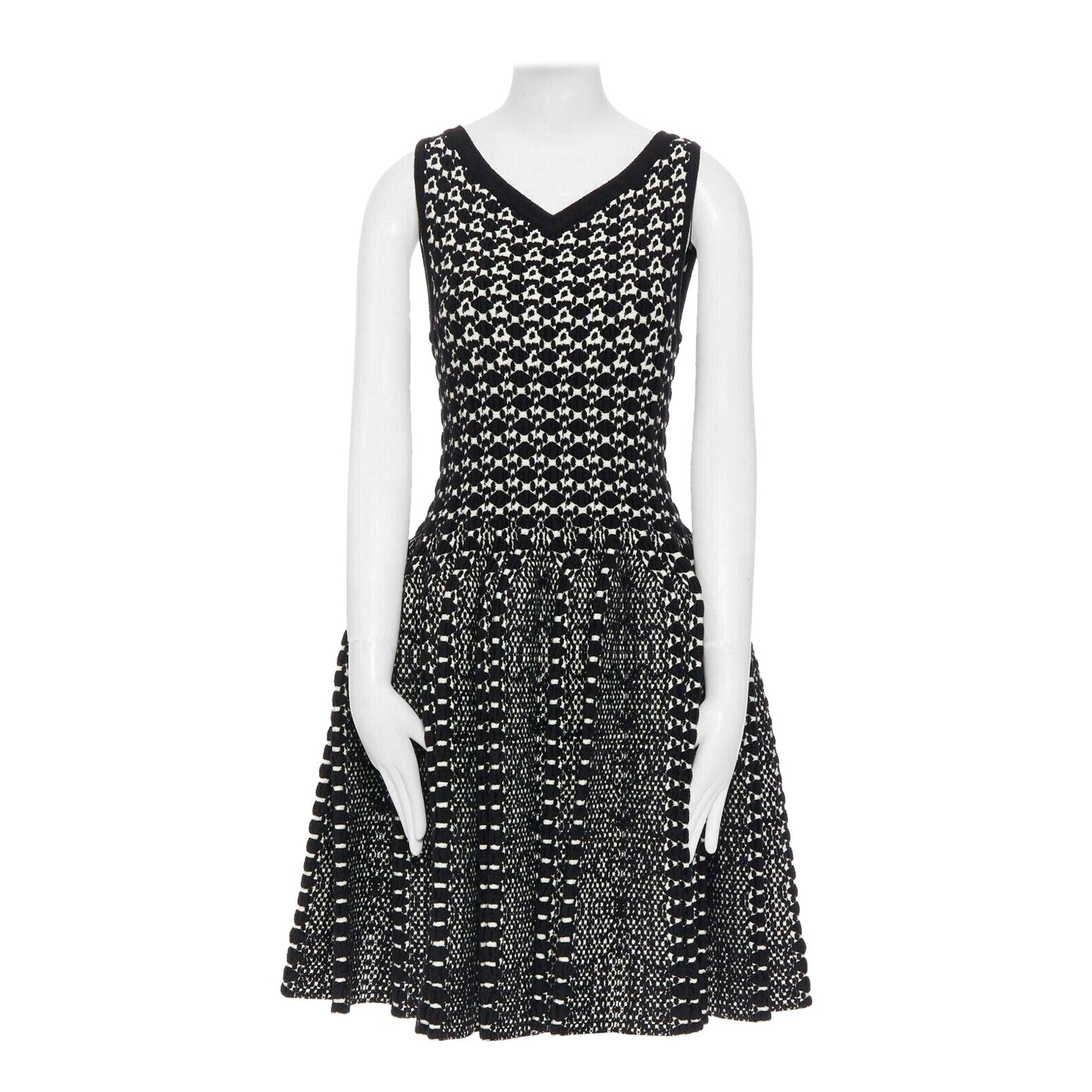 alaia fit and flare dress