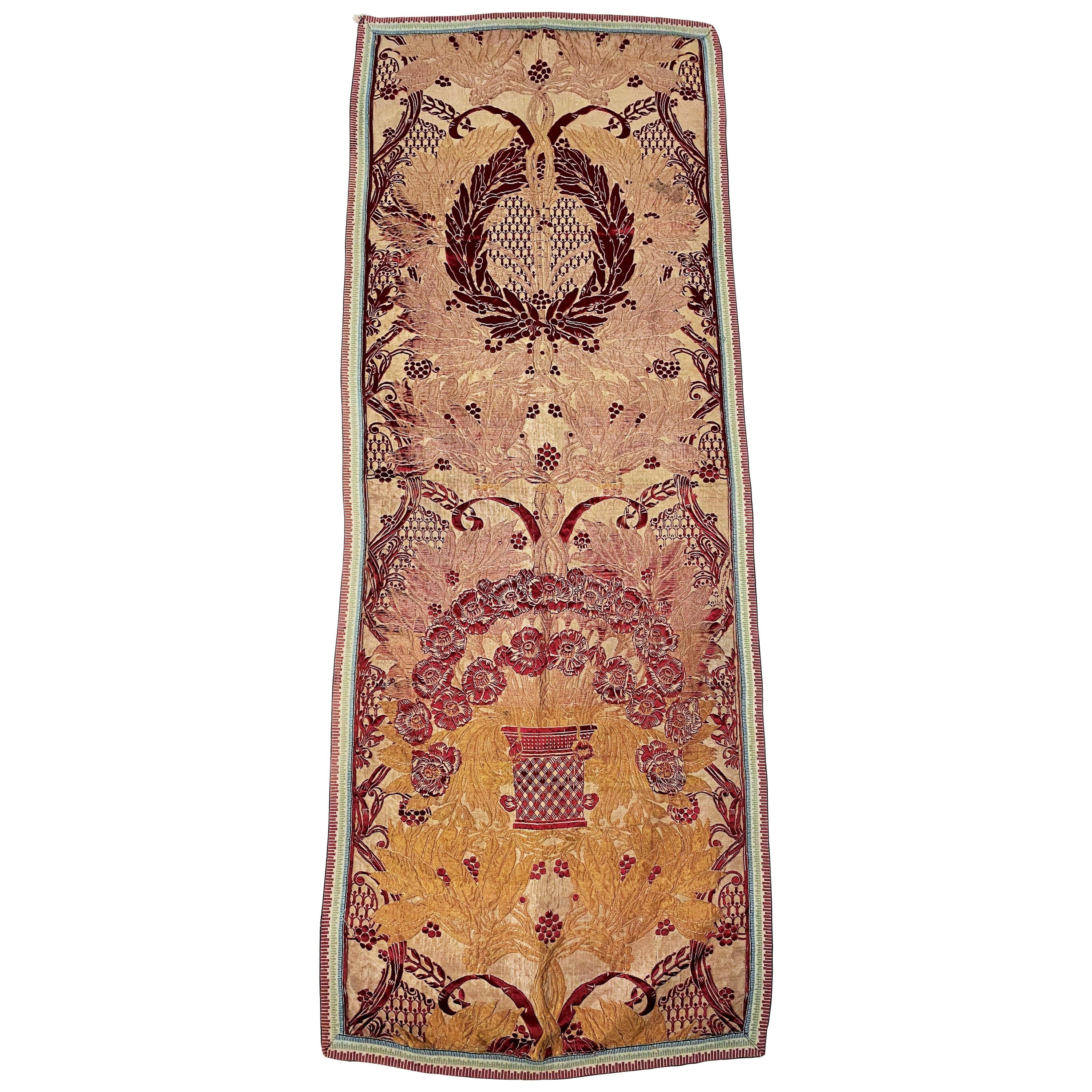 A French Art Nouveau Brocaded Silk by Adrien Karbowsky - Tassinari & Chatel 1899 For Sale