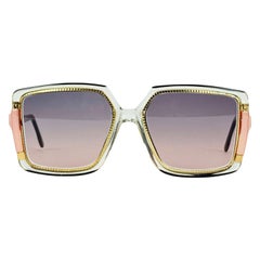 Ted Lapidus Vintage TL 15 19 Sunglasses 58-12 140 mm Black Pink