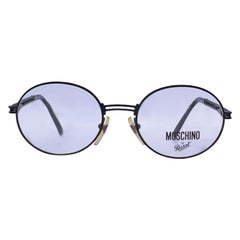 Moschino by Persol Vintage Black Oval Eyeglasses mod. MM525