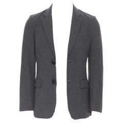 COMME DES GARCONS 2012 lightweight wool rubber buttons casual blazer jacket S