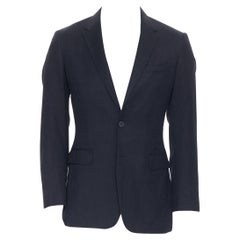 BURBERRY 100% virgin wool navy classic 3-pocket dual vent blazer jacket EU44R