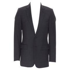 DIOR HOMME 100% wool super 100's grey long line blazer jacket EU46 S