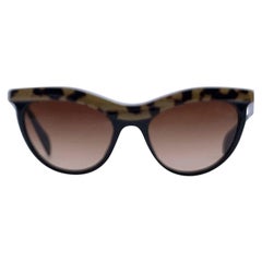 Prada lunettes de soleil œil de chat noir SPR06P 54/19 140 mm