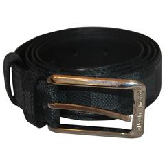 Louis Vuitton Vintage Black Epi Belt Silver Metal Buckle Size 110/44 Cloth  ref.966721 - Joli Closet