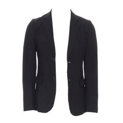 new COMME DES GARCONS HOMME PLUS black check rubber buttons blazer jacket XS