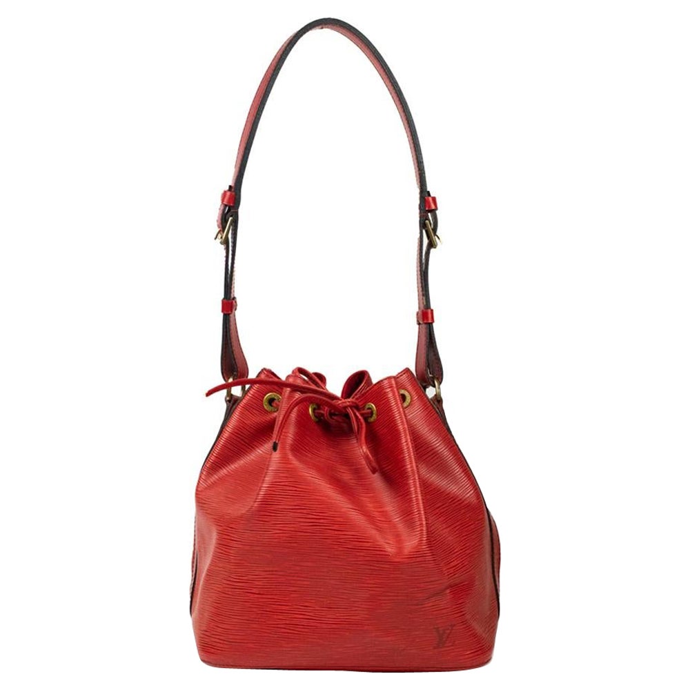 Louis Vuitton Noe PM Bucket Bag in Red EPI Leather, June 1995. at 1stDibs