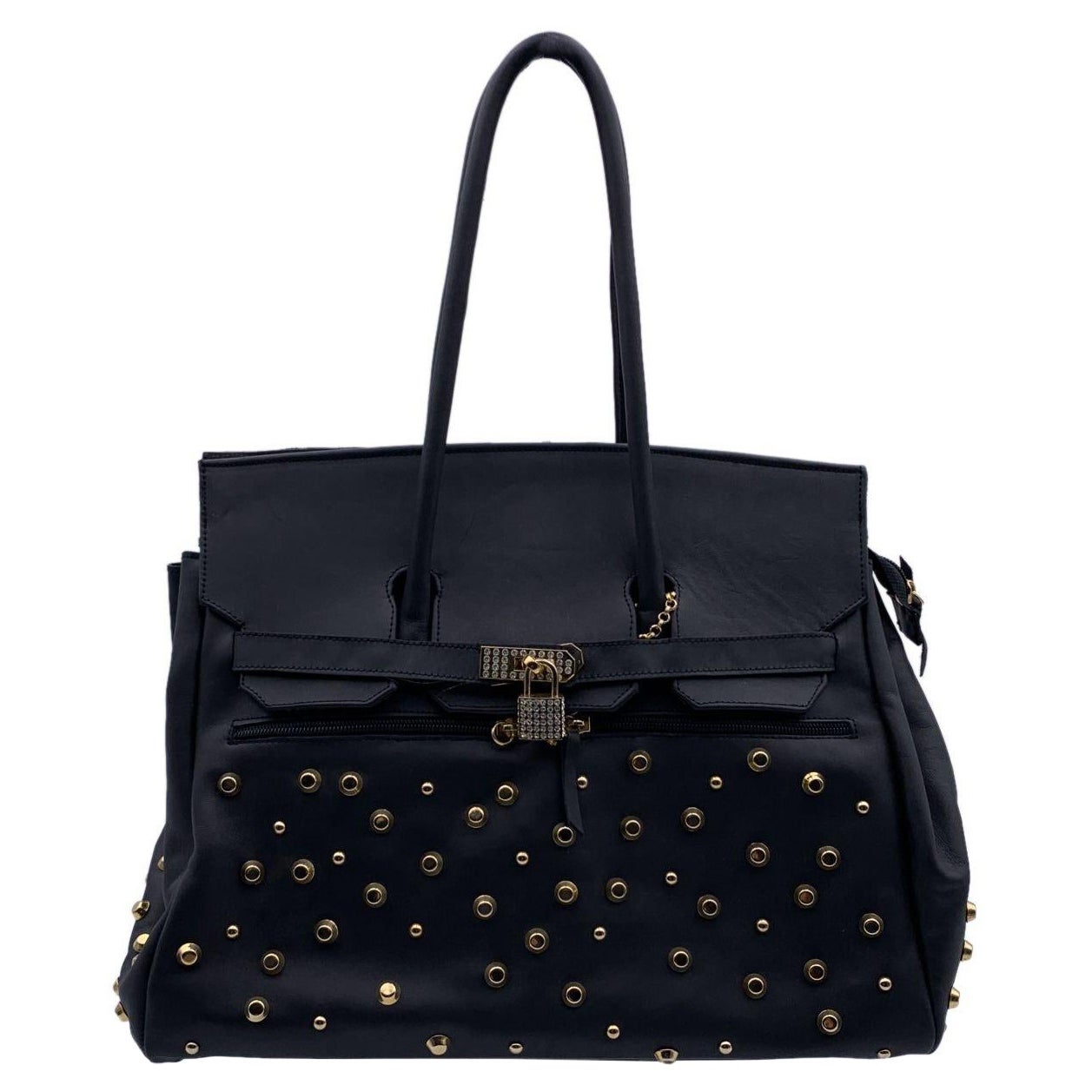 Cerruti 1881 Navy Blue Croc Embossed Leather Shopper Tote For Sale at ...