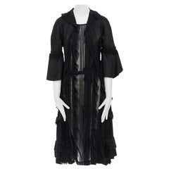 runway COMME DES GARCONS Broken Bride AW05 black Victorian ruffle silk dress S