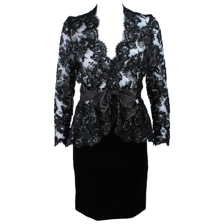 black lace suit