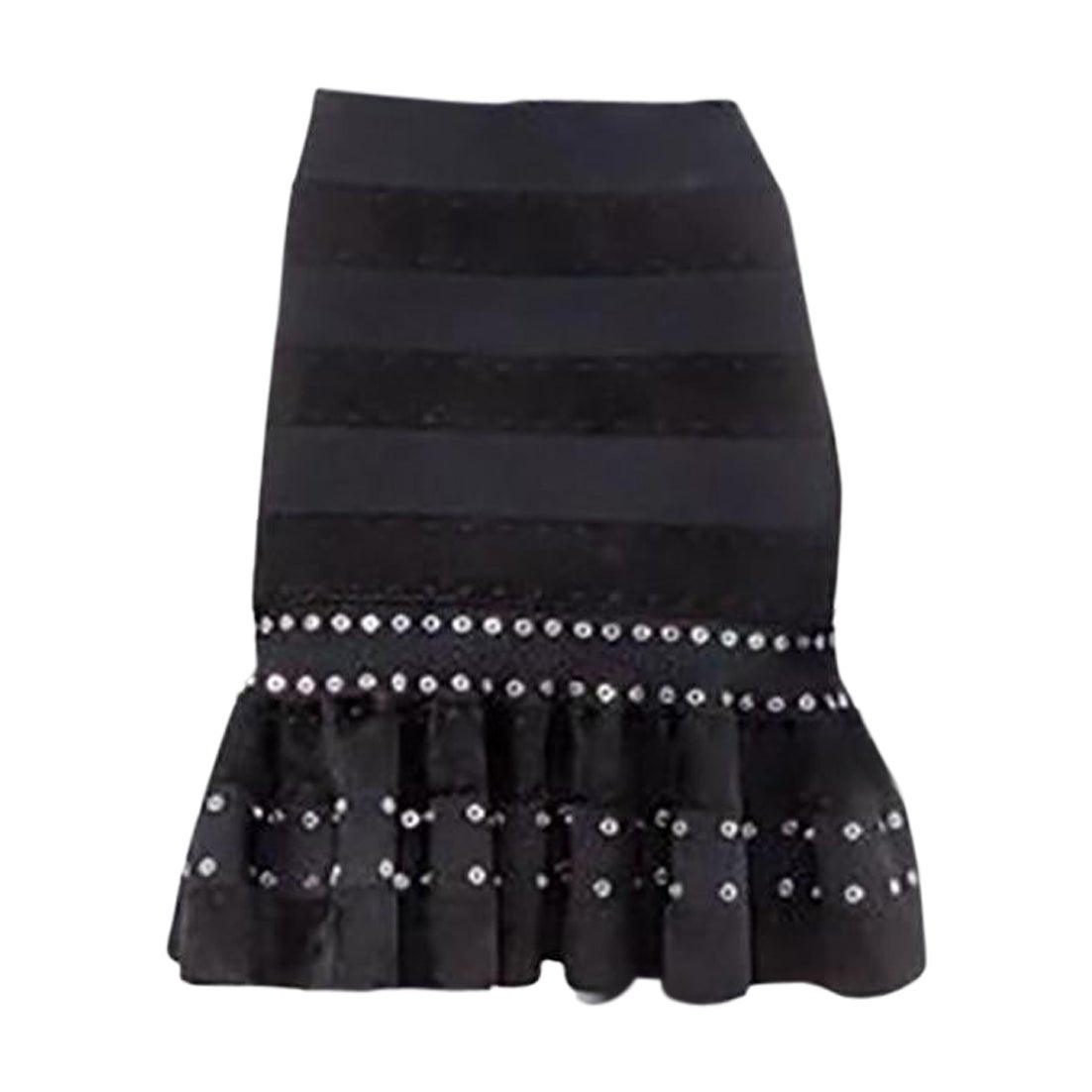 ALEXANDER MCQUEEN Black SKIRT XS