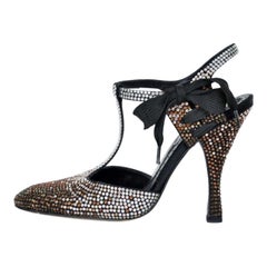  Tom Ford for YSL SS 2004 Collection Crystal Embellished Spectator Shoes 39 US 9