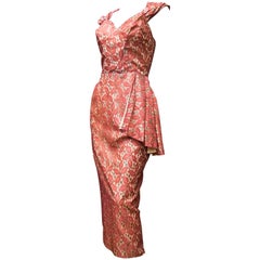 Vintage 1950s Red Lace Cocktail Dress
