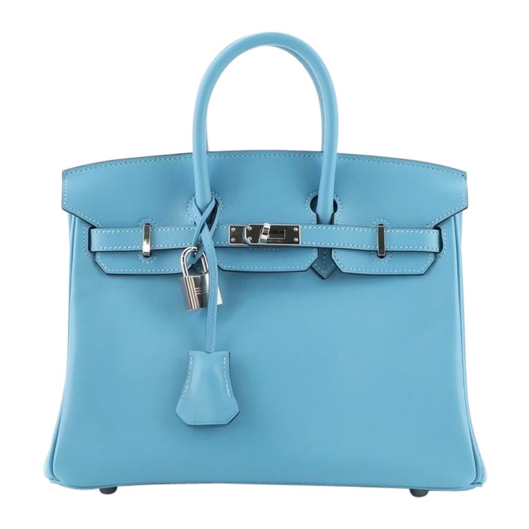 Hermes Bleu Du Nord Swift Leather Gold Finish Lindy 20 Bag Hermes