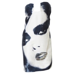 Lanvin Strapless Face Print Silk Dress S/S 2007