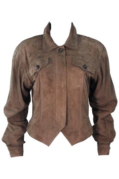 GUCCI Brown Suede Jacket Size 40