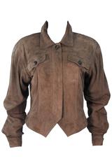 GUCCI Brown Suede Jacket Size 40 5