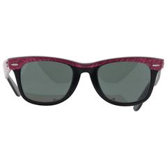 RAY BAN B&L BAUSCH & LOMB U.S.A. Vintage WAYFARER Purple SUNGLASSES AS 11