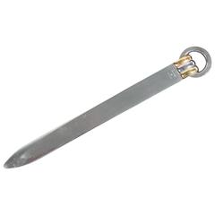 MUST DE CARTIER Silver Metal TRINITY LETTER OPENER Paper Knife