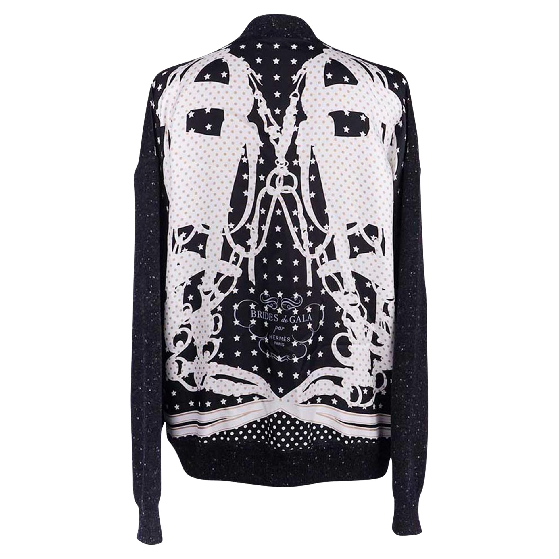 Hermes Cardigan Brides de Gala Twillaine Noir Tweed 38 / 6