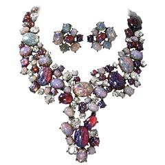 Kenneth Jay Lane Opal Multi-Hue Bib Necklace Set