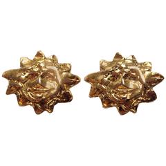 Hermes Vintage Clip-On Sun Earrings