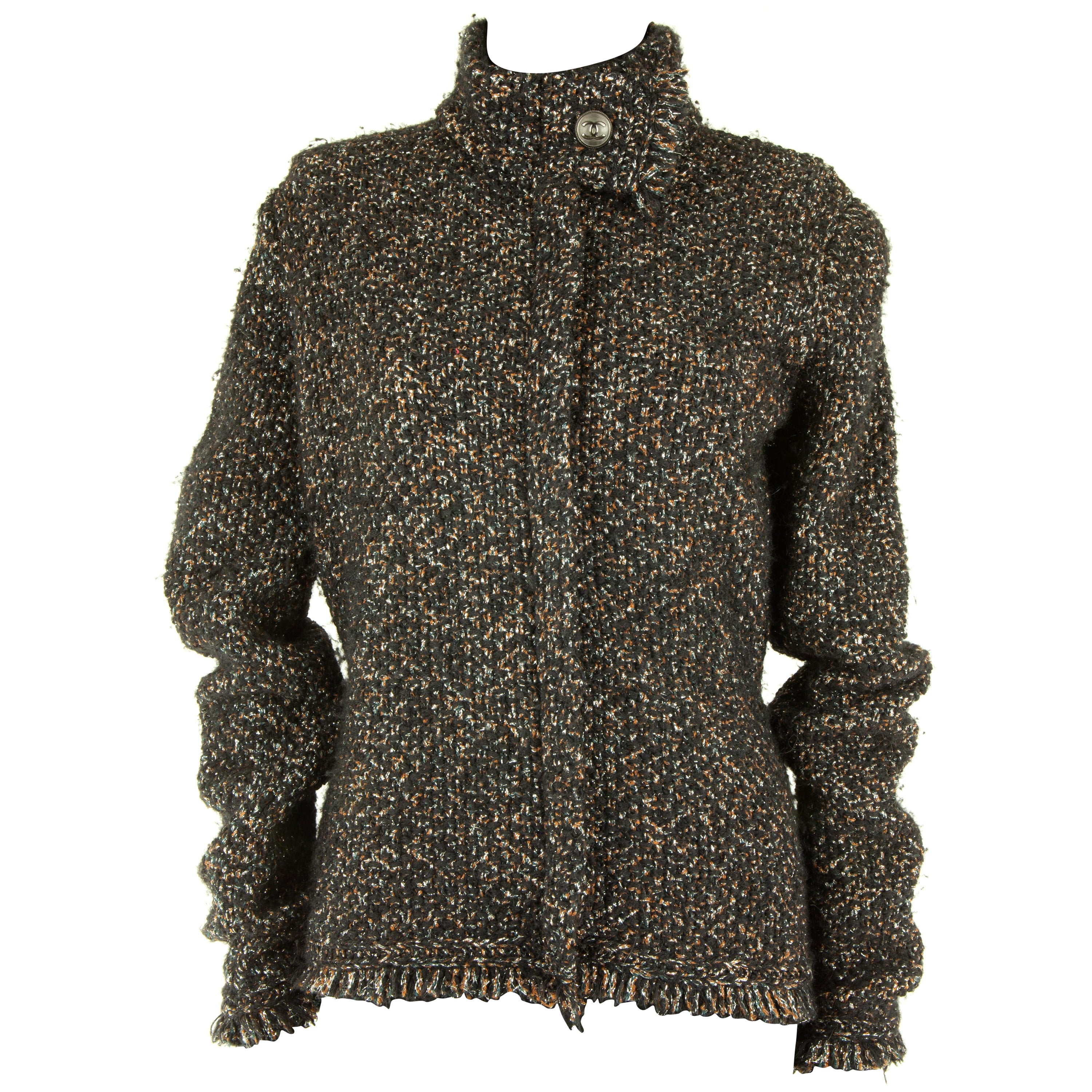 Chanel Autumn / Winter 2003 Tweed Zip Up Jacket