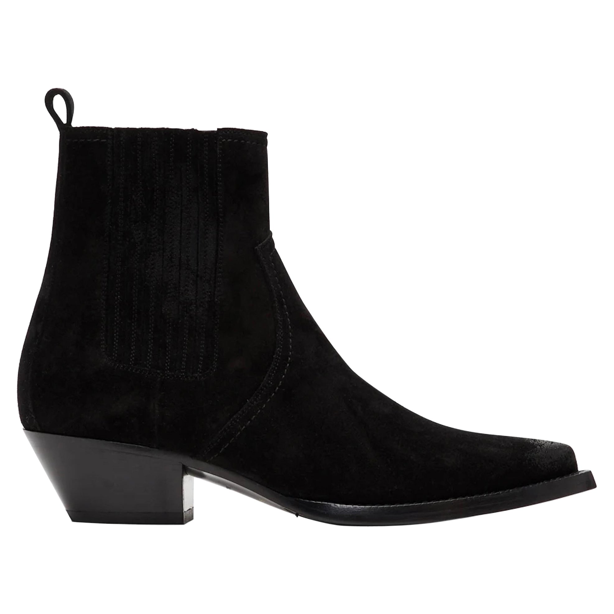 Saint Laurent Paris Fringed Suede Ankle Boots For Sale at 1stDibs